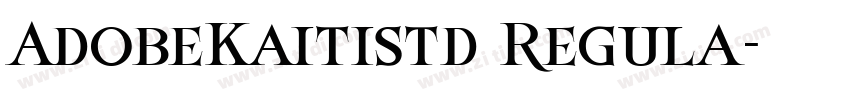 AdobeKaitistd Regula字体转换